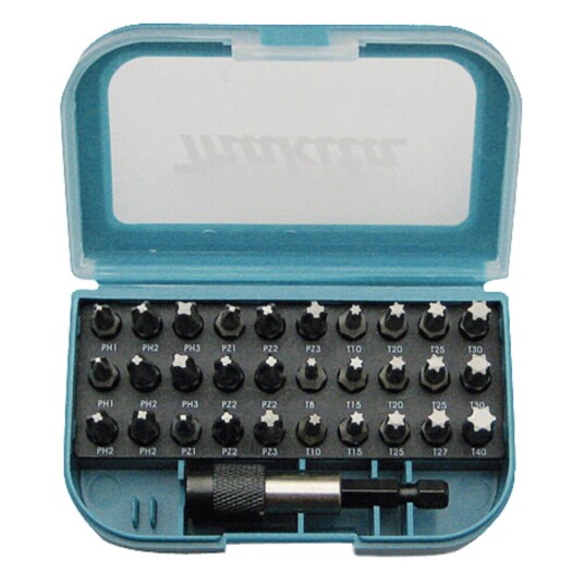 Makita P-73374 31 Deler Bor og Bits Sett for Skrutrekker - Torx, Phillips, Pozidriv 25 mm