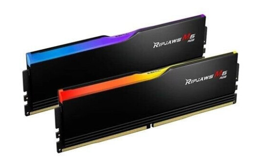 G.Skill Ripjaws M5 RGB DDR5-6000 32GB CL36 Dual Channel 2 pcs Intel XMP Svart med RGB G.Skill Ripjaws M5 RGB DDR5-6000 32GB CL36 Dual Channel 2 pcs Intel XMP Svart med RGB