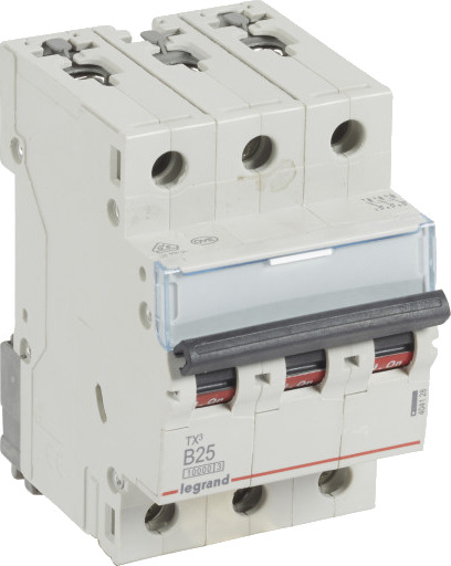 Legrand TX³ MCB automatsikring B25 3P 3M 10/10kA Legrand TX³ MCB automatsikring B25 3P 3M 10/10kA