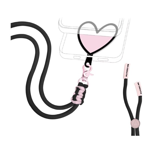 SBS UNIVERSELL HJERTEHALSSTROPP FOR SMARTTELEFON, ROSA