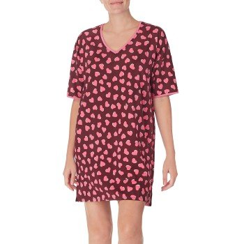 DKNY Wishlist Worthy Sleepshirt Rød Mønster polyester Large Dame DKNY Wishlist Worthy Sleepshirt Rød Mønster polyester Large Dame