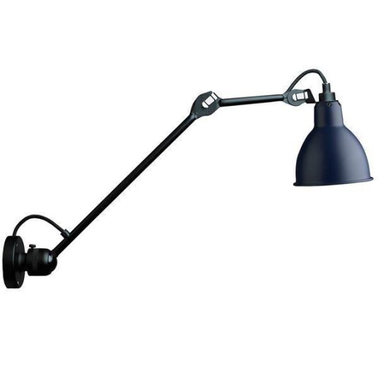 Lampe Gras N304 L40 Vegglampe Matt Sort & Blå Hardwired