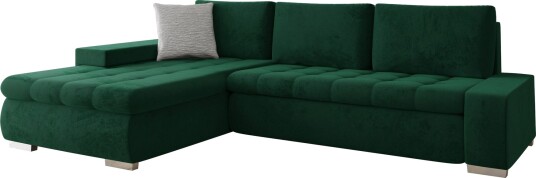 Cerys Sovesofa med sjeselong 4 seter   Grønn