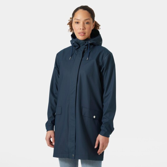Helly Hansen Dame Moss Vanntett Regn Frakk Marineblå Xs