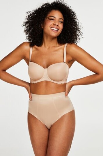 Hunkemöller Skulpterende scubathong , høyt liv Beige XL