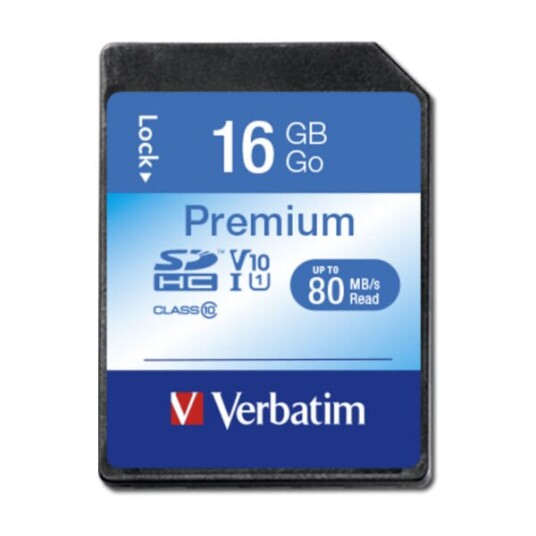 VERBATIM PREMIUM MINNEKORT 16 GB SDHC CLASS 10