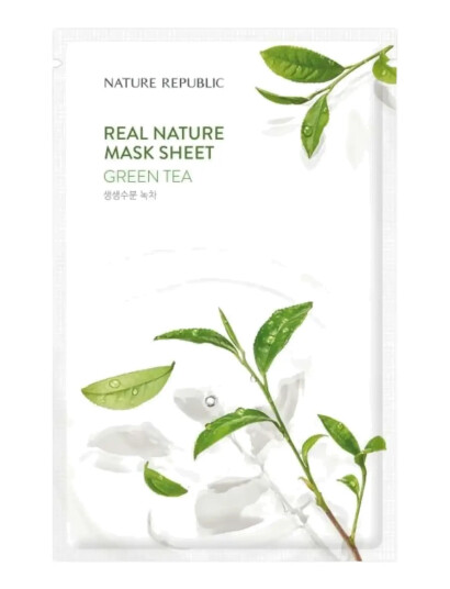 Nature Republic Real Nature Mask Sheet Green Tea Nude 23 ML