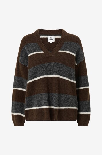 Karen By Simonsen Pullover kbZelda Stripe Knit Brun