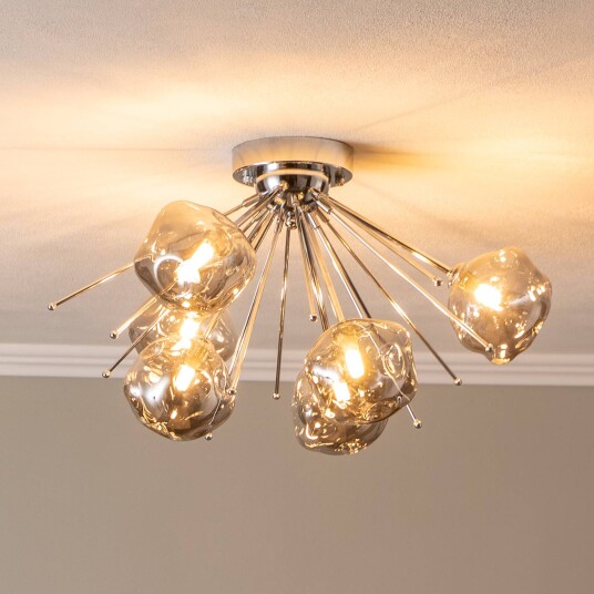 Avonni Taklampe AR-1777-6K med 6 glass krom