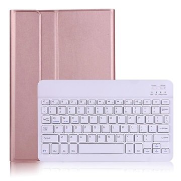 Ultra Slim Samsung Galaxy Tab A7 10.4 (2020) Etui med Bluetooth tastatur   Roségull