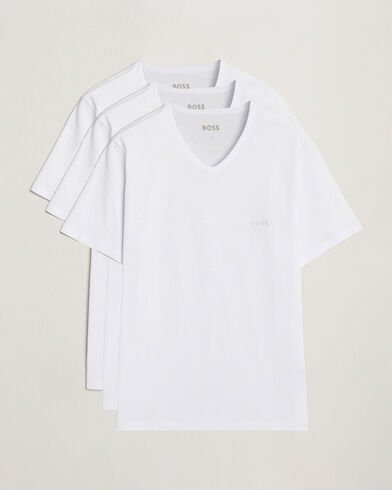Boss BLACK 3-Pack V-Neck T-Shirt White Boss BLACK 3-Pack V-Neck T-Shirt White