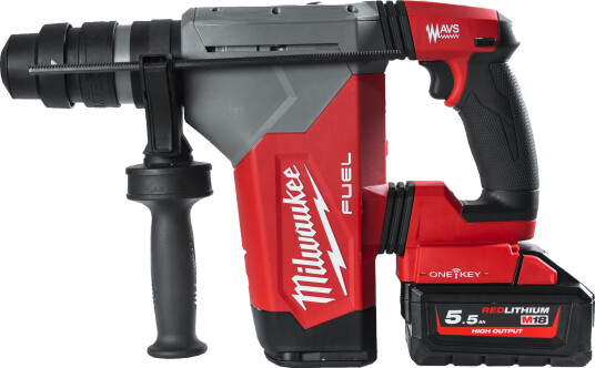 Milwaukee Borhammer M18 ONEFHPX-552X 18V 5.5Ah, med koffert Milwaukee Borhammer M18 ONEFHPX-552X 18V 5.5Ah, med koffert