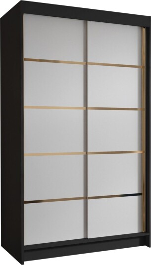 Narbonne Garderobe 100x200 cm - Hvit/Svart