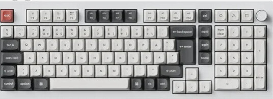 Keychron Q5 Ultra 96% Gamingtastatur Trådløs 8K POM Brown Nordisk Hvit