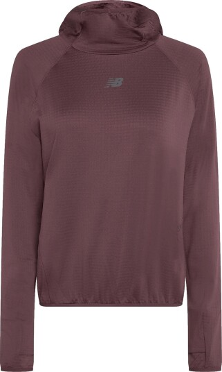 New Balance Rc Essential Heat Grid Hoodie CHERRY LEATHER L