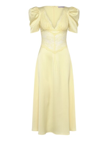 Love Lolina Francis Midi Dress   Yellow   XL