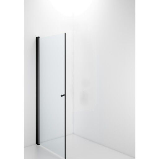 Contura Shower Space dusjdør, 67 cm, klart glass, sort profil black/clear 70x200 cm (+/-1 cm width adjustment)