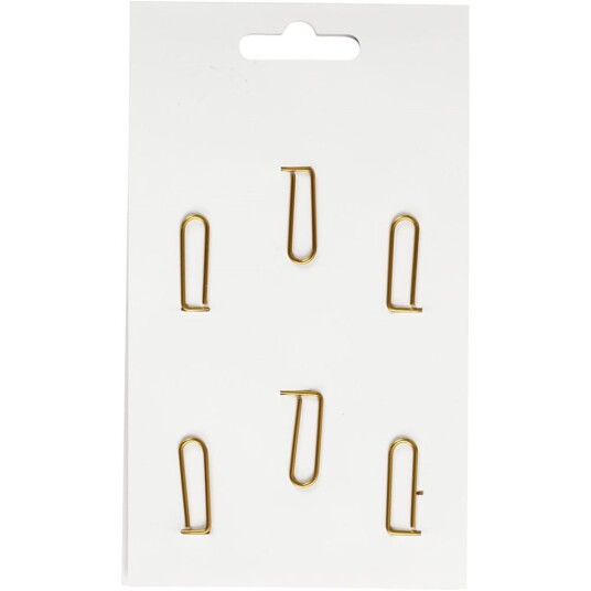 Klips pil str. 40x25 mm gull 6 stk./ 1 pk.