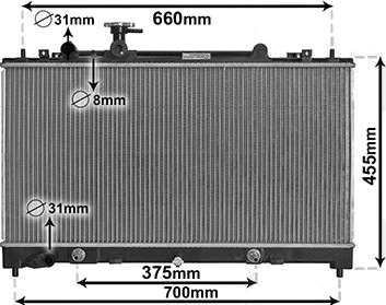 VAN WEZEL 27002228 Radiator motorkjøling VAN WEZEL 27002228 Radiator motorkjøling