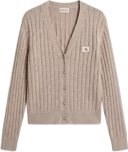 Calvin Klein Jeans Woven Label Cardigan Beige S