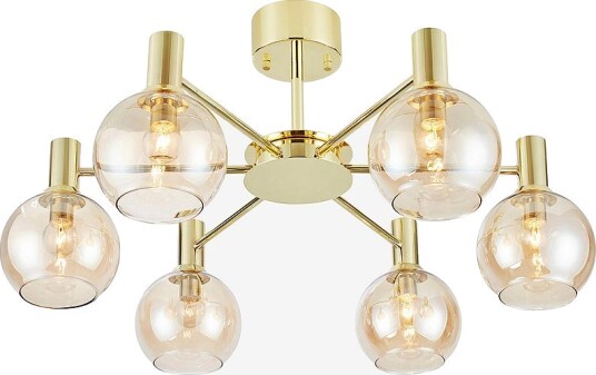 Markslöjd Taklampe Ambra 6L Orange Takpendler