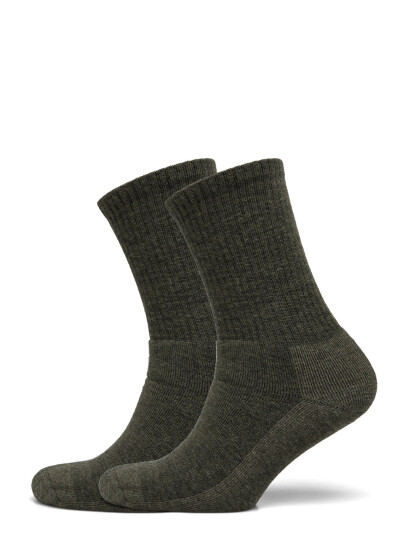 Alpacasocks&Co Merino Casual 2-Pack - Khaki green - 42-45
