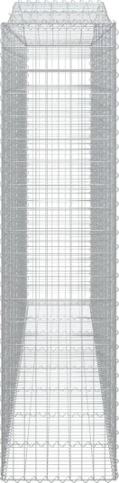 vidaXL Gabionkurver buede 6 stk 400x50x200/220 cm galvanisert jern
