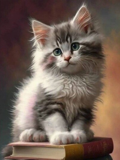 Norimpex NO 2000904 Kattunge p?? b??ker Puslespill   30x40 cm