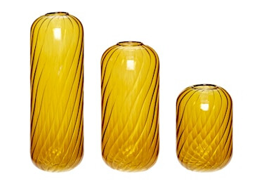 Vase Glas Bärnsten 3 st
