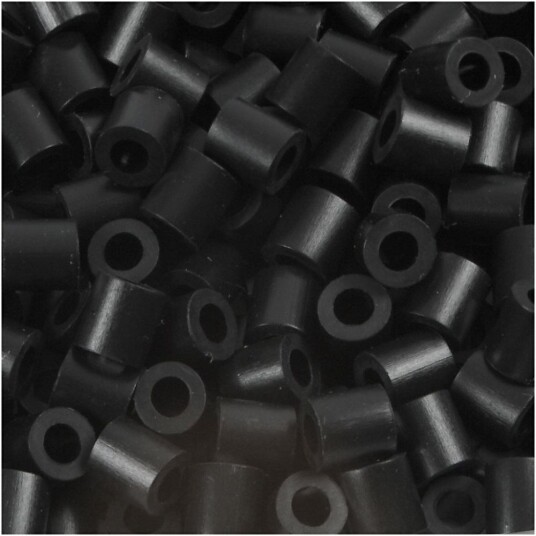 Nabbi Rørperler, Str. 5x5 Mm, Hullstr. 2,5 Mm, 6000 Stk., Black