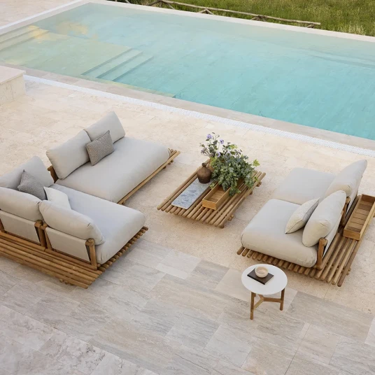 Cane line Sticks hjørnesofa Teak/light brown