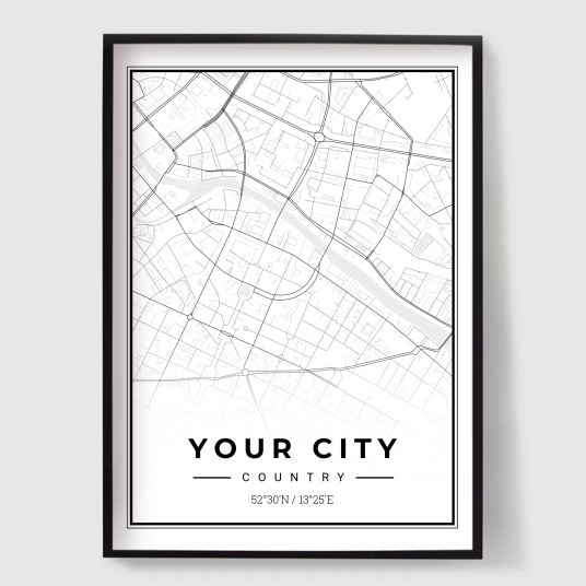 Personlig Plakat Moderne kartplakat Personlig Plakat Moderne kartplakat