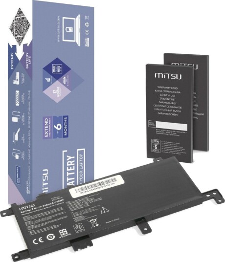 Mitsu Asus F542 Batteri til Laptop 3800mAh 29Wh