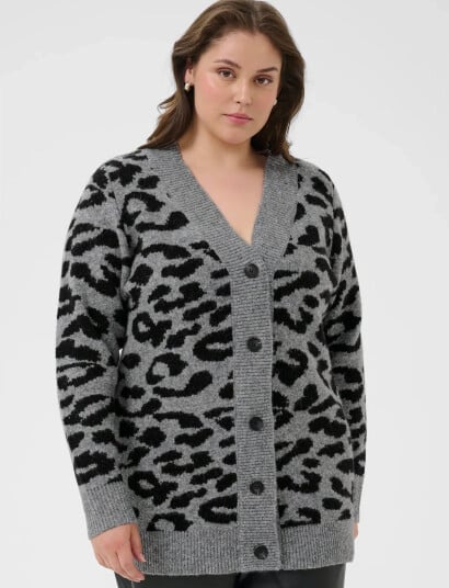 Kaffe Curve Kcsandia Cardigan - Grey - L