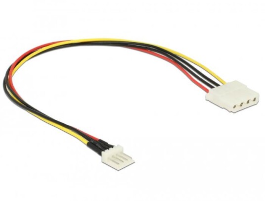 Delock Strømkabel Floppy 4 Pin Til Molex 4 Pin 0.3m Delock Strømkabel Floppy 4 Pin Til Molex 4 Pin 0.3m