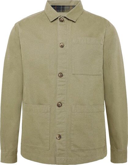 Barbour Barbour Tartan Trimmed Washed Overshirt   Khaki green   S
