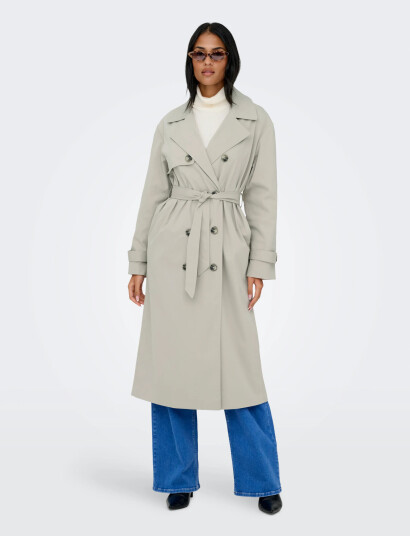 ONLY Onldisa Life Long Trenchcoat Cc Otw Grey L