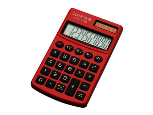 Olympia Lcd 1110, Lomme, Grunnleggende, 10 Sifre, 1 Linjer, Rød