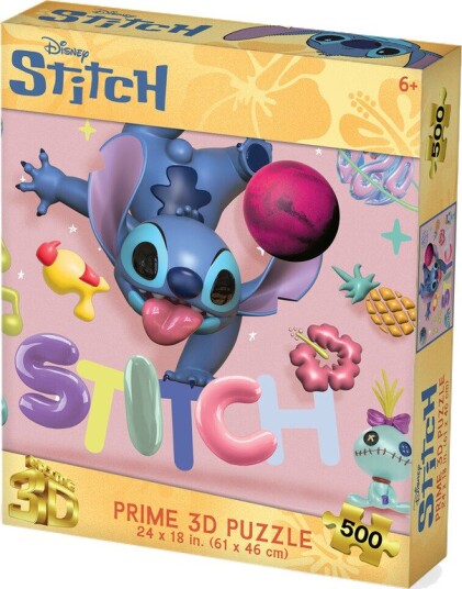 Disney Stitch Handstand 500pc 24x18 in 3D Lenticular Puzzle