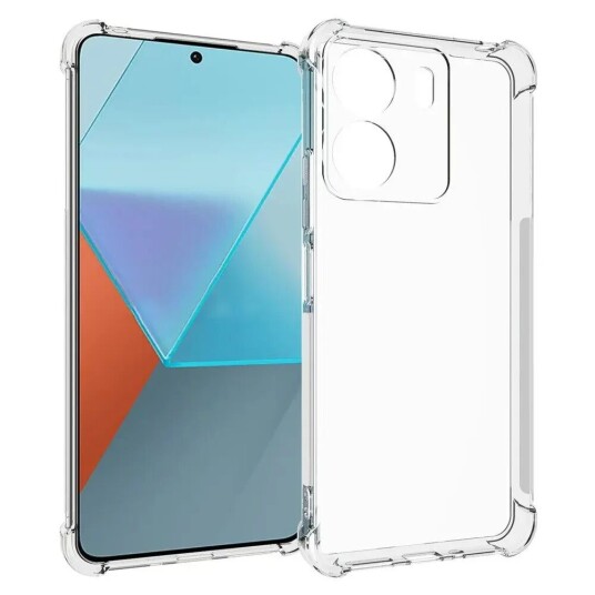 INCOVER Xiaomi Redmi 13C Drop-Proof Fleksibelt Deksel i Plast - Gjennomsiktig