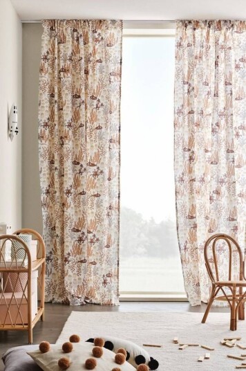 Jotex WATERS gardin med multifunksjonsbånd 2-pk Rosa 1673715-03-300 1673715-02-220