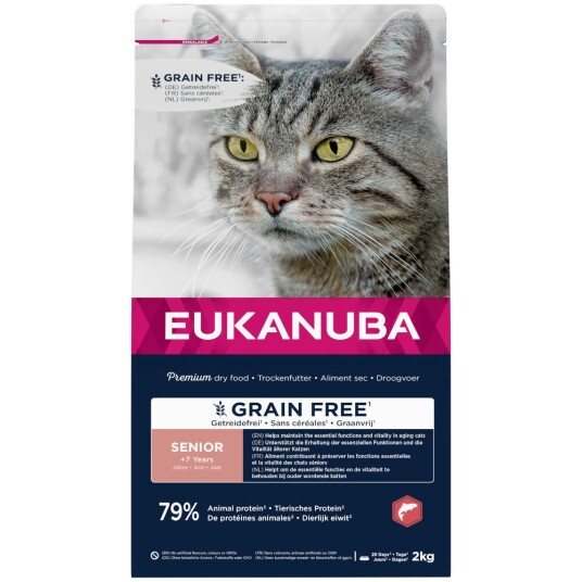 Eukanuba Senior Grain Free rikt på laks - 2 kg Eukanuba Senior Grain Free rikt på laks - 2 kg