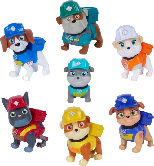Paw Patrol Rubble & Crew Figur Gavesett med 7 Byggefigurer Paw Patrol Rubble & Crew Figur Gavesett med 7 Byggefigurer