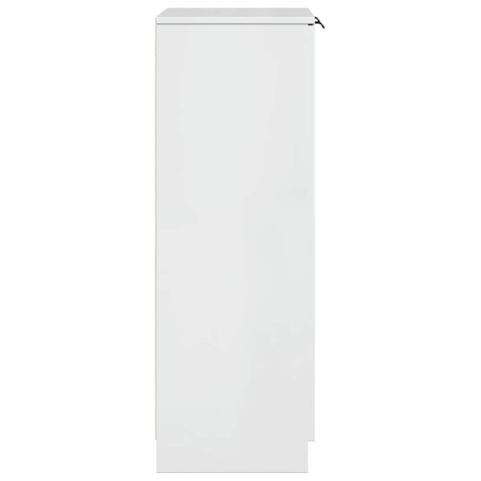 vidaXL Skoskap h?yglans hvit 59x35x100 cm konstruert tre