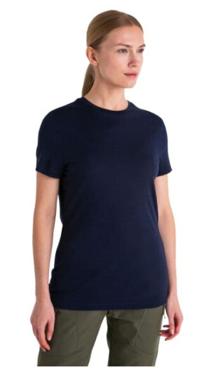 Icebreaker Women's Merino 150 Tech Lite III Short Sleeve Tee Midnight Navy L, Midnight Navy