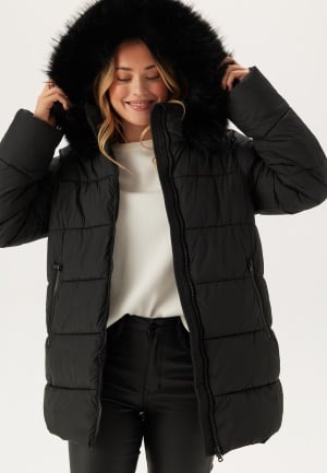 Happy Holly Hooded Padded Jacket Black 44/46 Happy Holly Hooded Padded Jacket Black 44/46