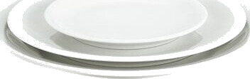 Pillivuyt Bourges tallerken flat hvit, Ø 24 cm