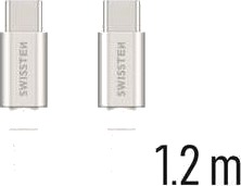 Swissten Usb-C Til Usb-C-Kabel 1,2 M Sølv