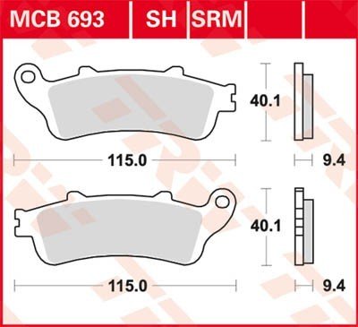 Bremseklosser TRW MCB693
