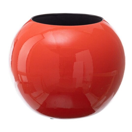Bigbuy Home Vase Oransje Keramikk 24,5 X 24,5 X 20 Cm